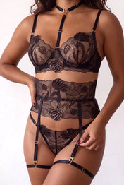 Five-piece lingerie set - VOLANE Black